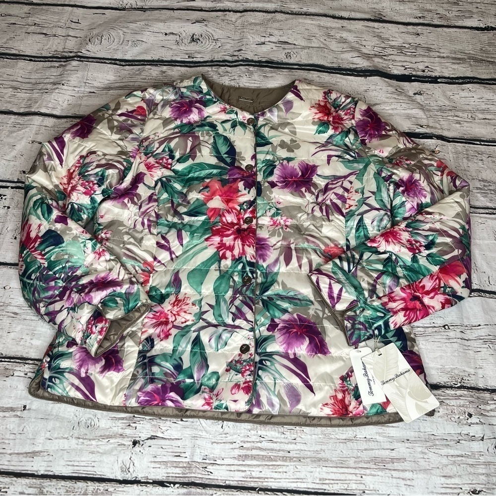 NWT Tommy Bahama Hermosa Reversible Puffer Jacket Size M